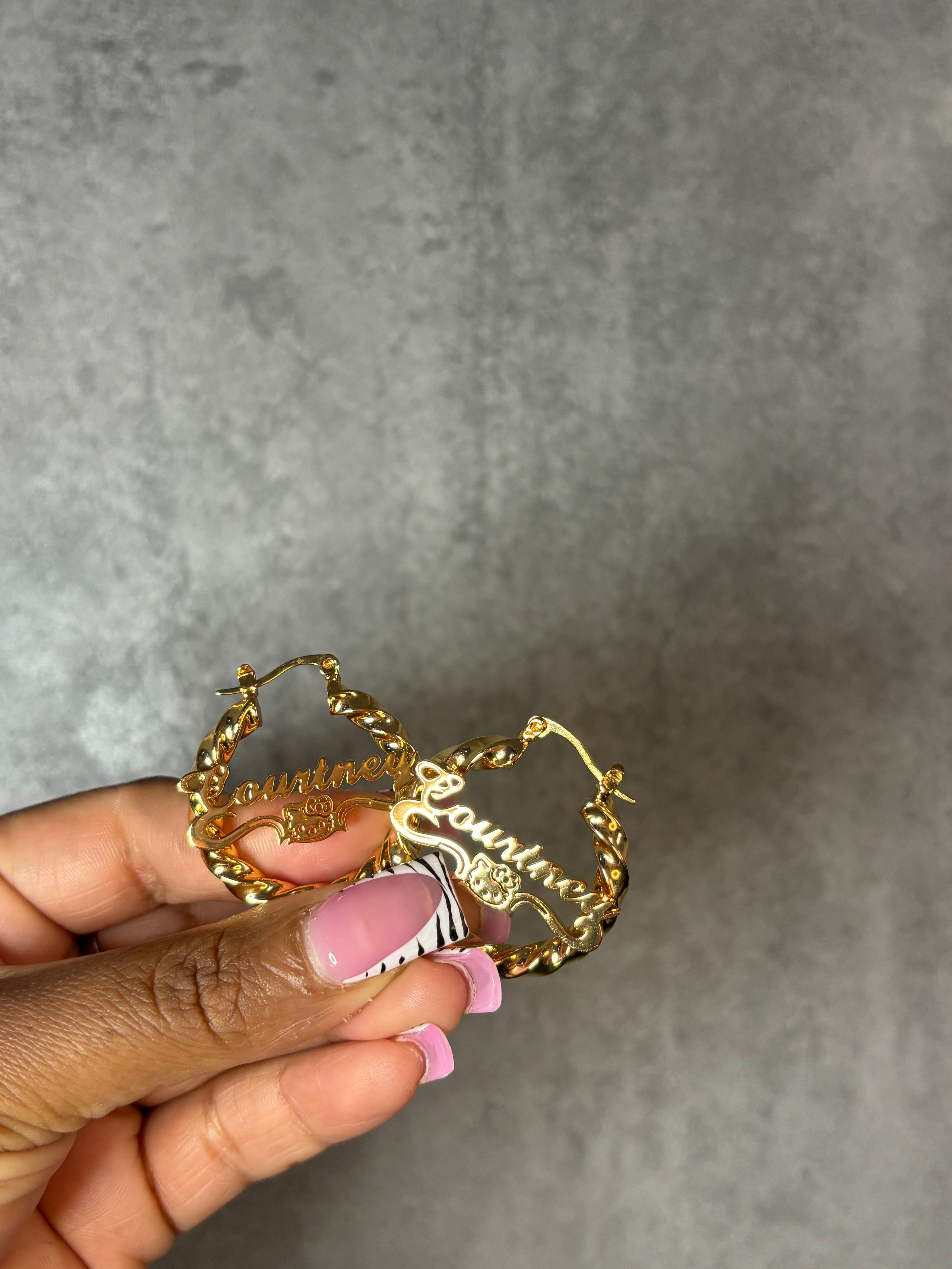 Custom Hello Kitty Hoops